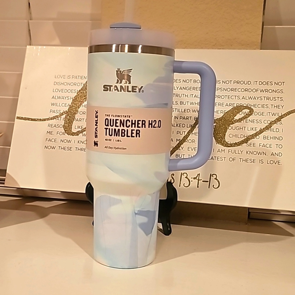 New Stanley 40oz Quencher Cool Serene Brushstroke